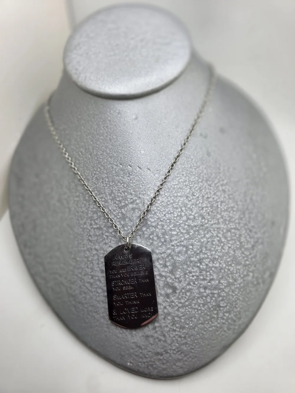 Inspirational Dog Tag Necklace